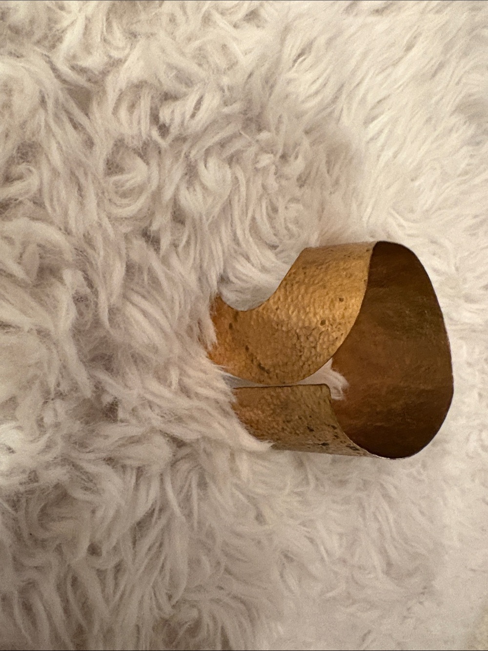 Hammered Gold Metal Cuff Bracelet